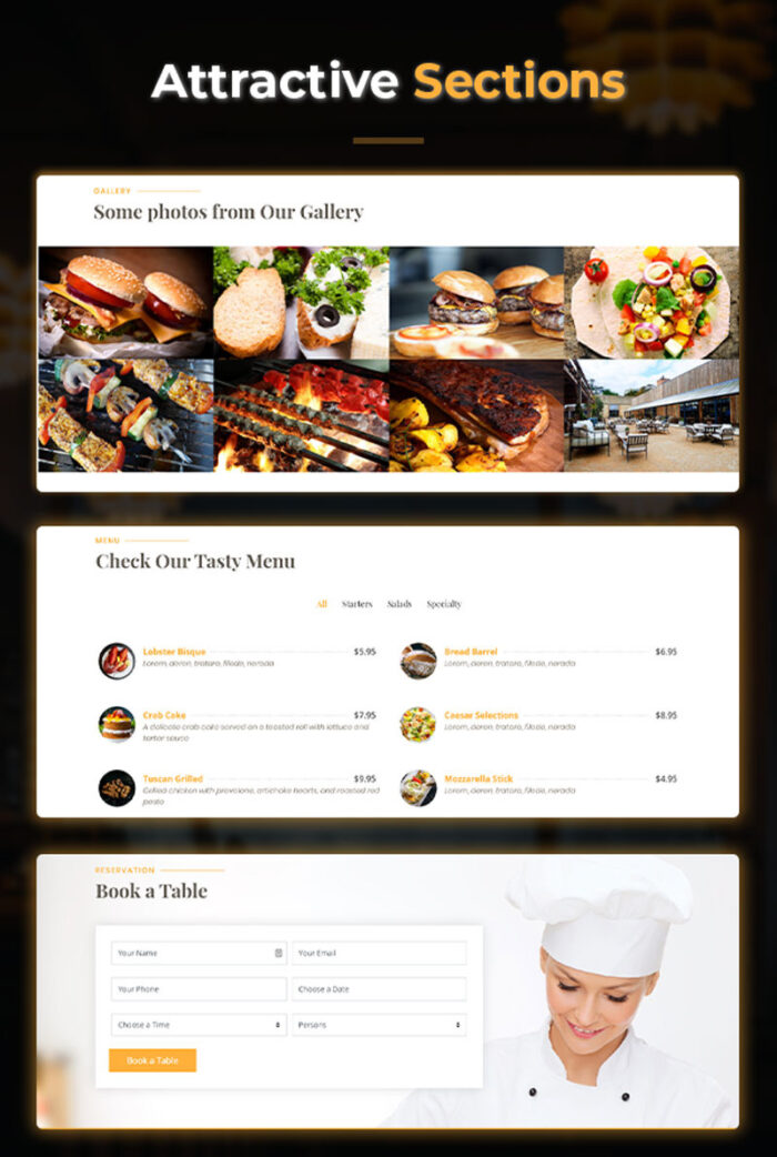 Opa - Template Halaman Arahan HTML Modern Restoran - Fitur Gambar 4