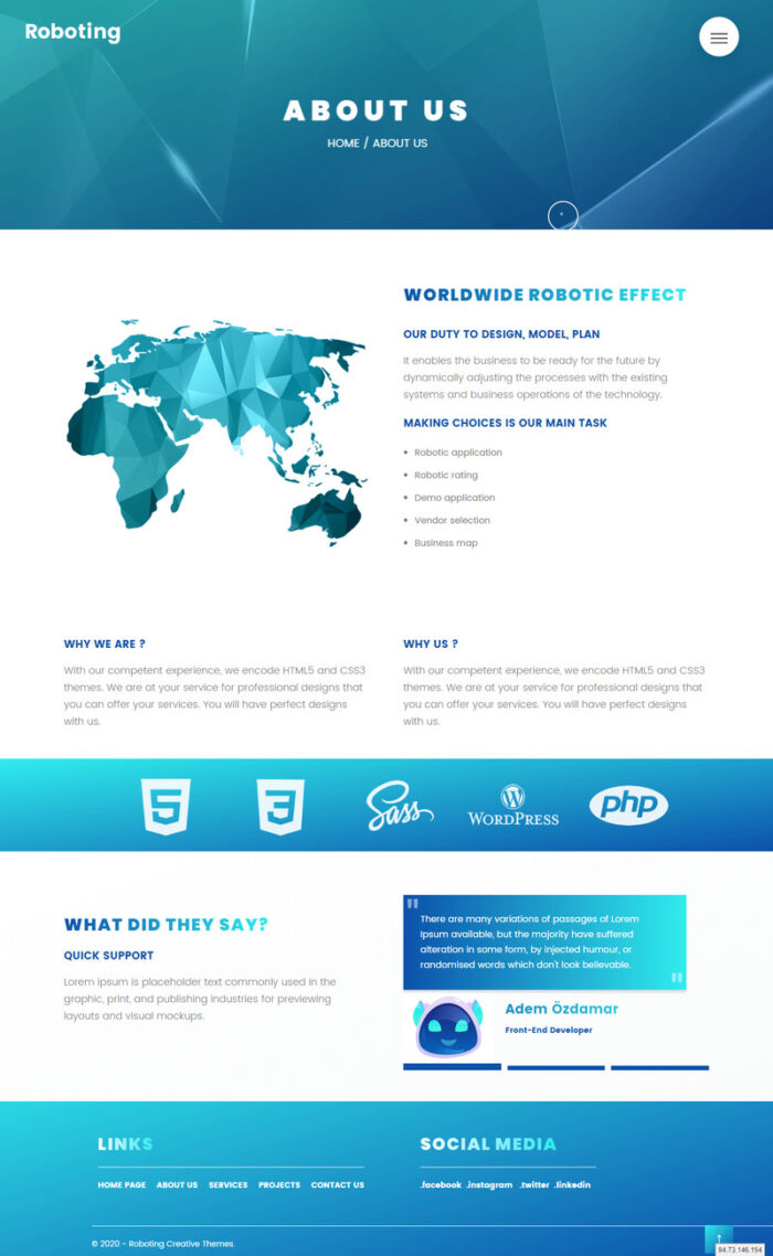 Template Situs Web Responsif Roboting Creative Html5 & Css3 - Fitur Gambar 2