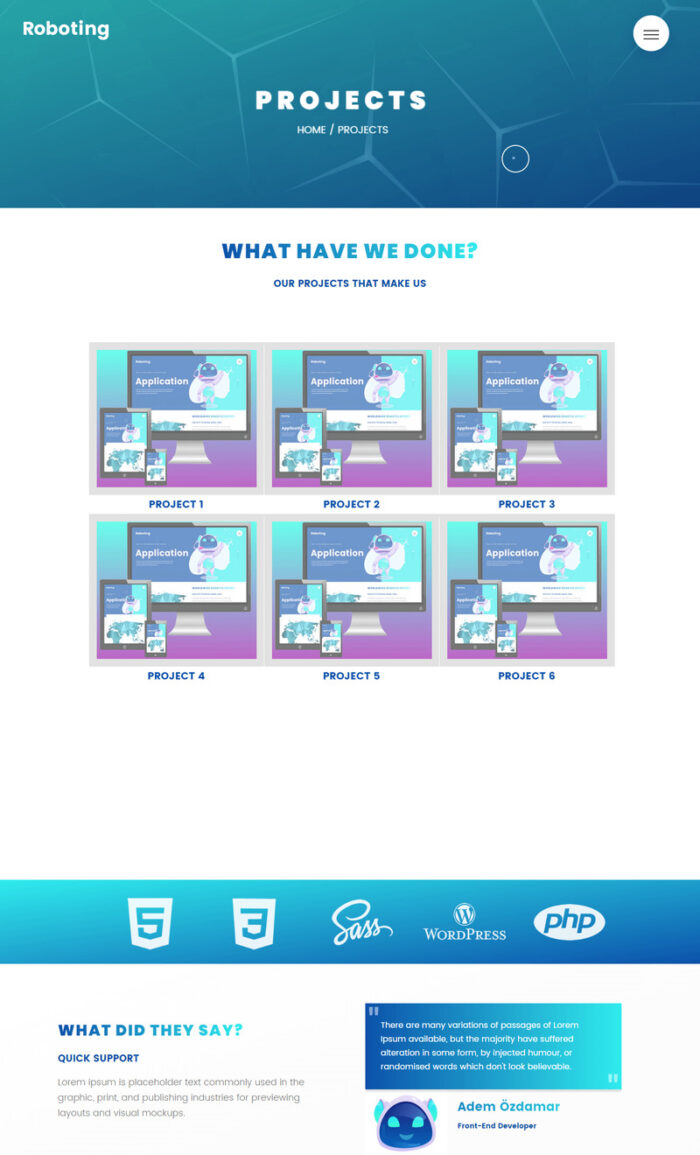 Template Situs Web Responsif Roboting Creative Html5 & Css3 - Fitur Gambar 5
