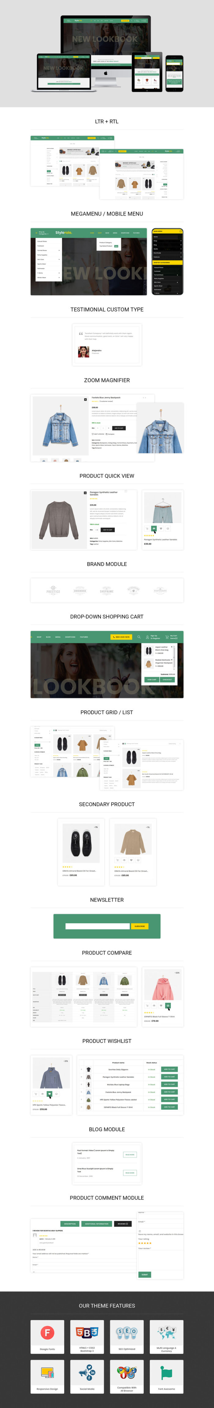 Stylerole - Toko Responsif Woocommerce Fashion - Fitur Gambar 1