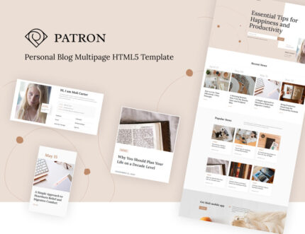 Patron - Template HTML5 Perusahaan Penerbitan - Fitur Gambar 1