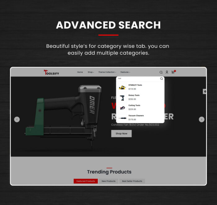 Toolsify Megastore –Tools and Machine Shopify 2.0 Template Responsif - Fitur Gambar 6