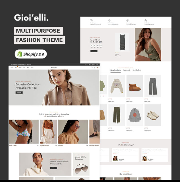 Gioielli - Fashion & Aksesori Tema Responsif Shopify 2.0 Serbaguna Tingkat Tinggi - Fitur Gambar 1