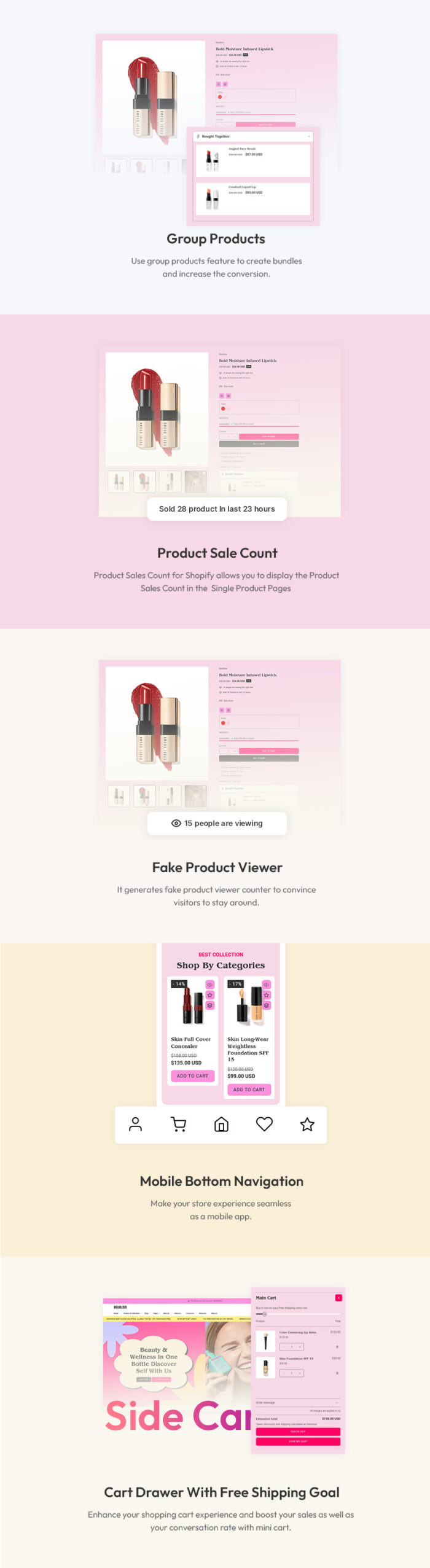 Beubliss - Toko Kecantikan & Kosmetik Tema Responsif Shopify 2.0 Serbaguna - Fitur Gambar 4