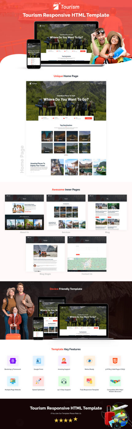 Template HTML Responsif Pariwisata - Fitur Gambar 1