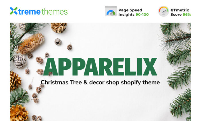 Toko Pohon Natal Apparelix Dekorasi Natal Tema Shopify - Fitur Gambar 1