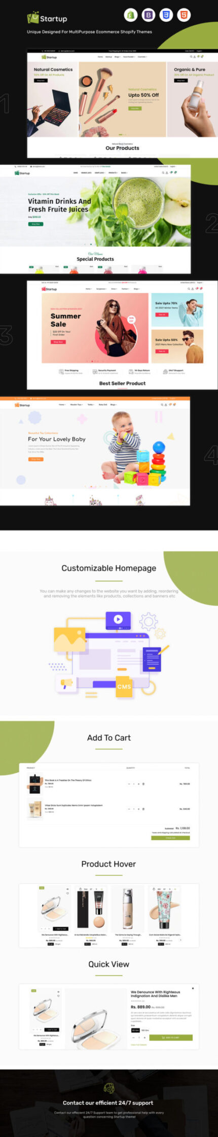 Startup - Template Shopify Supermarket Serbaguna - Fitur Gambar 1