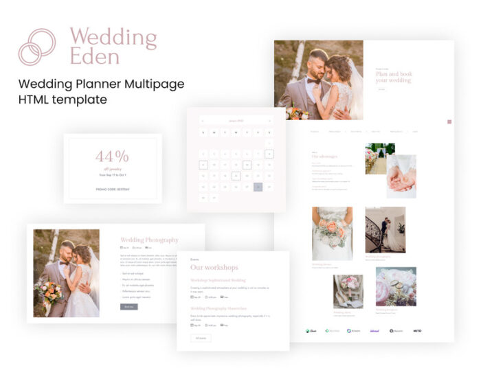 Wedding Eden - Template Situs Web HTML5 Perencana Pernikahan - Fitur Gambar 1