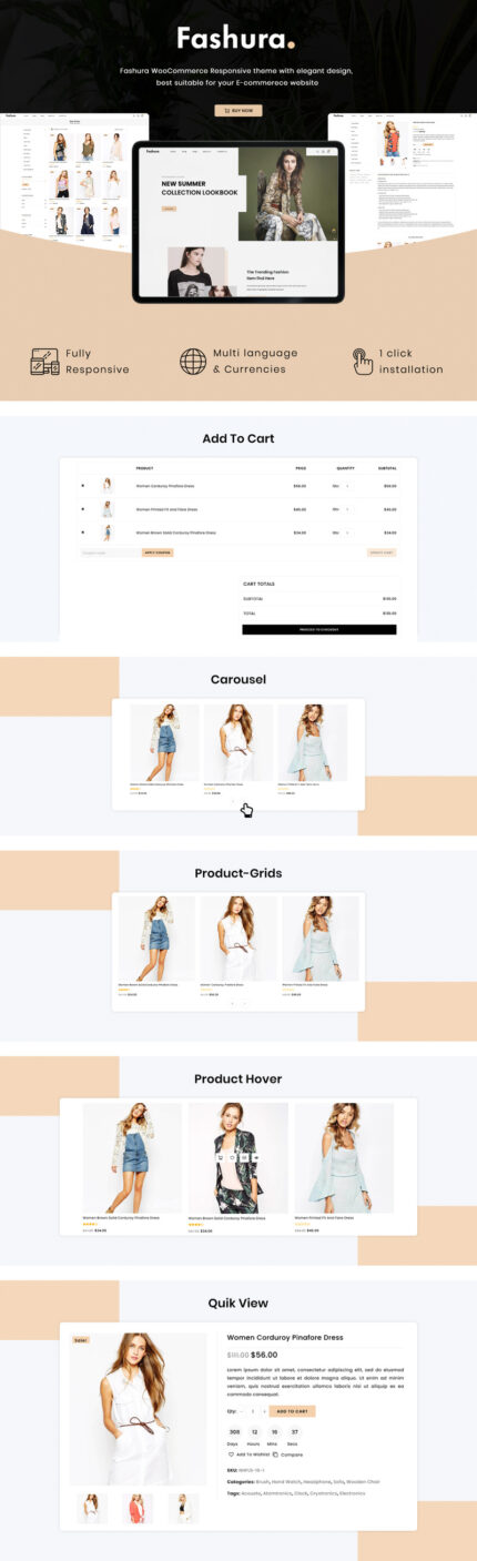 Fashura - Tema WooCommerce Fashion Responsif - Fitur Gambar 1