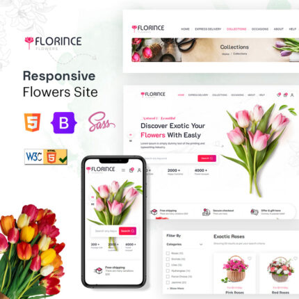 Florin - Template Situs Web HTML5 Toko Hadiah Bunga Online - Fitur Gambar 1