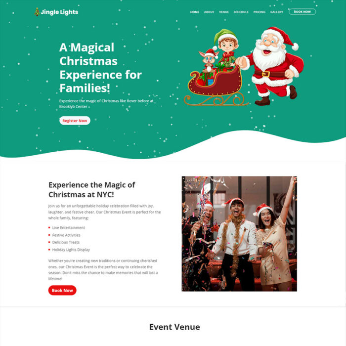 Jingle Lights - Template Situs Web Acara Natal - Fitur Gambar 1