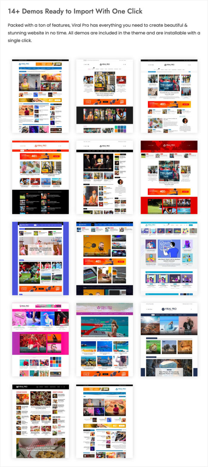 Viral Pro - Tema WordPress Koran, Majalah, Blog & Berita Modern & Kreatif - Fitur Gambar 2