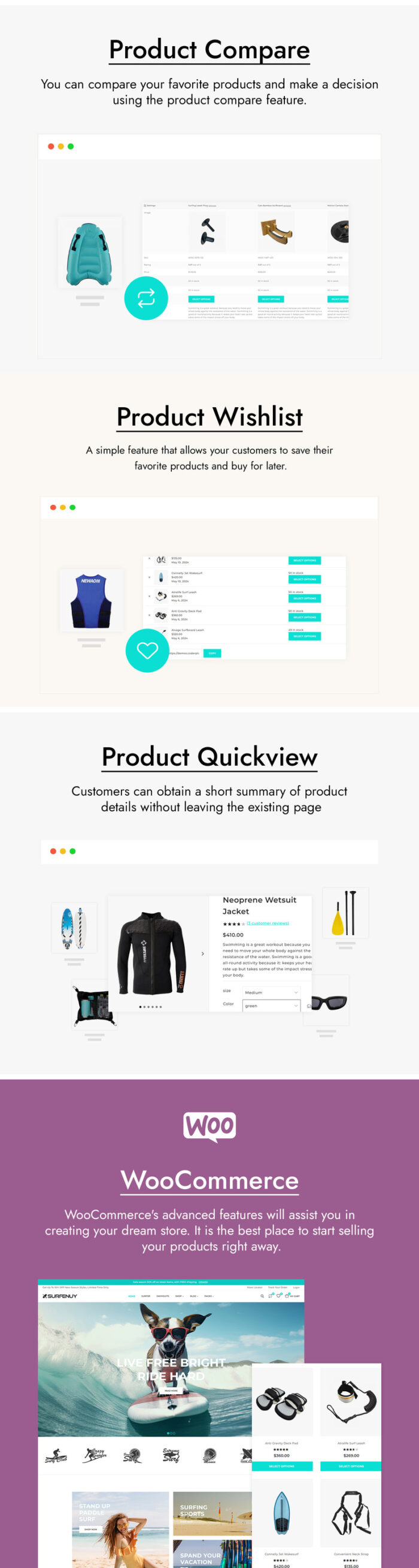 Surfenuy - Tema WooCommerce untuk Berselancar, Olahraga Air, dan Aktivitas Luar Ruangan - Fitur Gambar 4