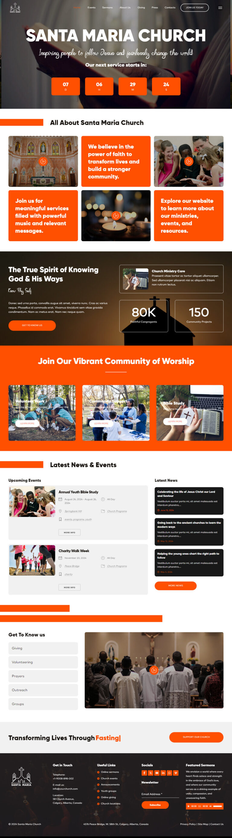 Tema WordPress Gereja SantaMaria - Fitur Gambar 1