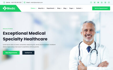 Medic - Template HTML dan Bootstrap Situs Web Rumah Sakit, Diagnostik, Klinik, Kesehatan, dan Lab Medis - Fitur Gambar 1