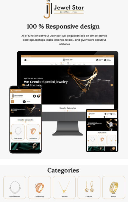 Jewel Star - Template Opencart untuk Toko Perhiasan Online - Fitur Gambar 1