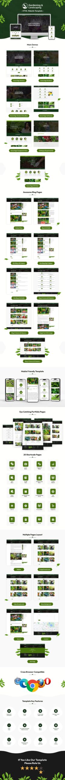 Template HTML situs web berkebun dan lanskap - Fitur Gambar 1