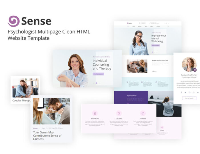 Sense - Template Situs Web HTML5 Bootstrap Responsif Psikolog - Fitur Gambar 1