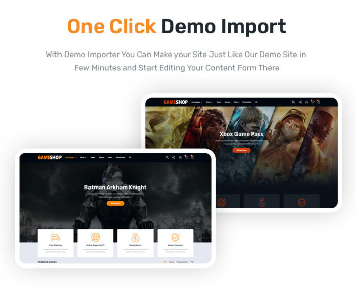 GameShop - Tema WordPress WooCommerce Toko Game - Fitur Gambar 2