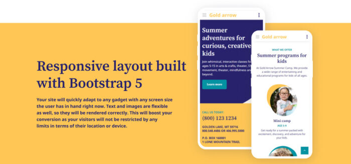 Gold Arrow - Template Situs Web HTML5 Perkemahan Musim Panas - Fitur Gambar 6