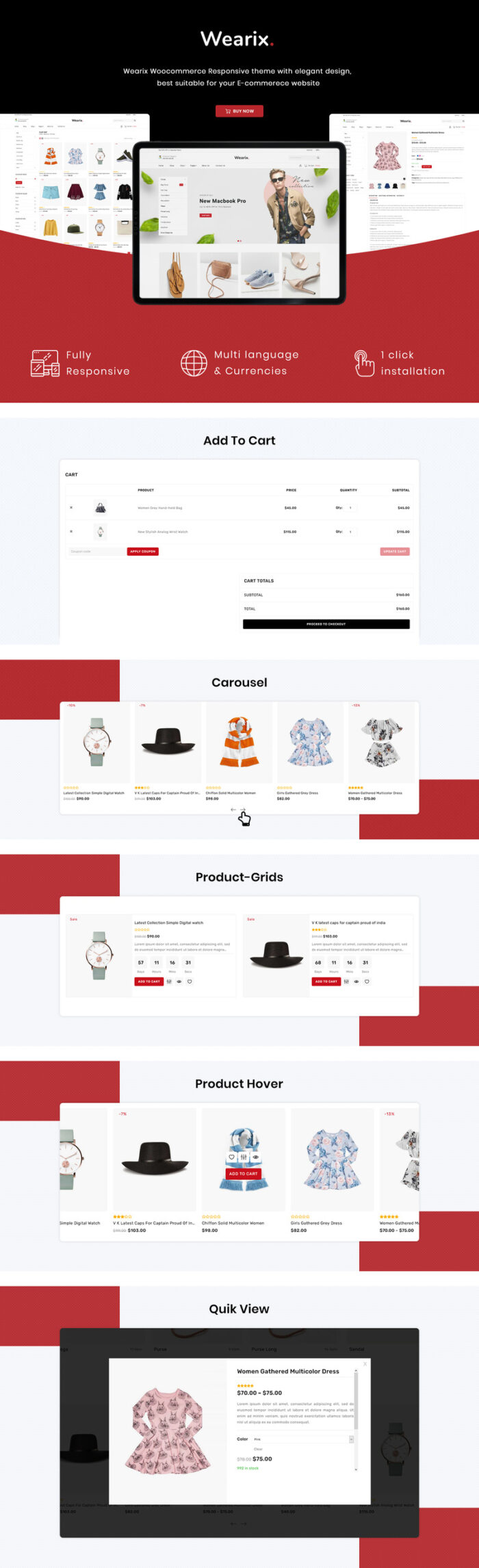 Wearix - Tema WooCommerce Fashion Serbaguna - Fitur Gambar 1