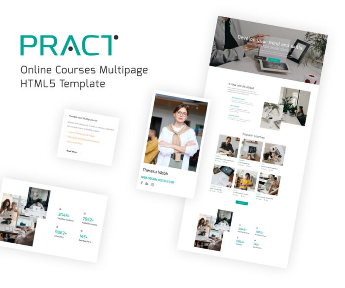 Pract - Template Situs Web Kursus Online - Fitur Gambar 2