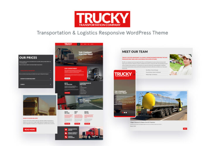 Trucky - Tema WordPress Responsif Transportasi & Logistik - Fitur Gambar 1