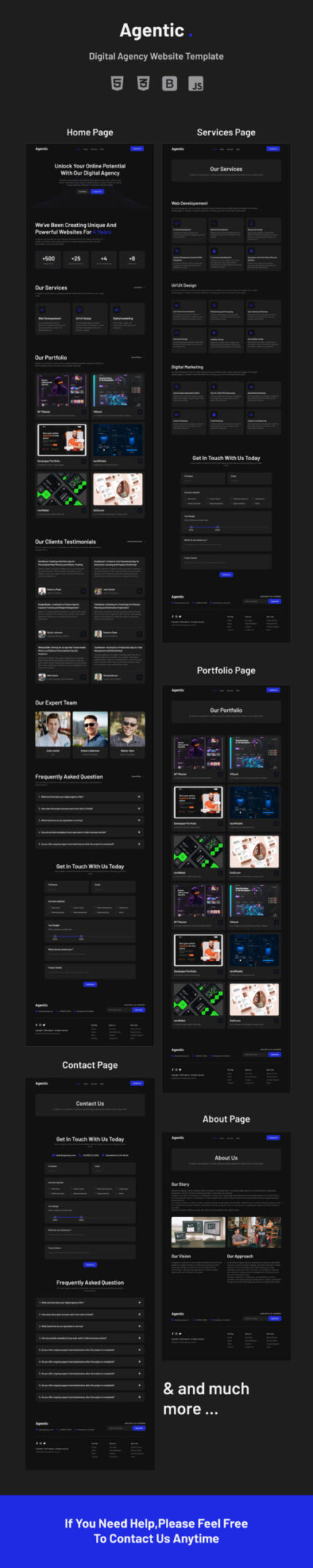 Agentic - Template Situs Web Agensi Digital Kreatif - Fitur Gambar 1