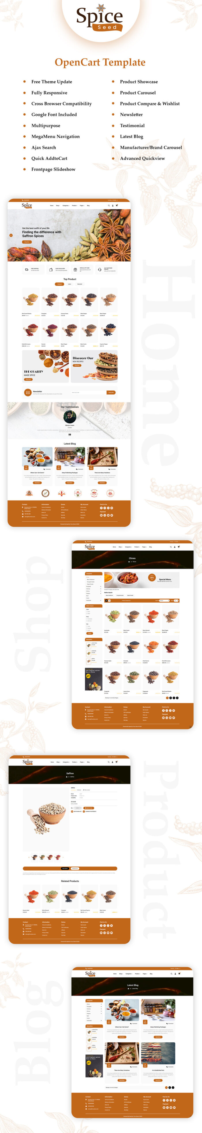 Spiceseed - Template Responsif OpenCart - Fitur Gambar 1