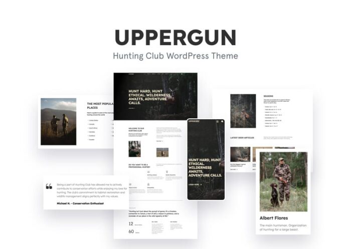 UpperGun - Tema WordPress Elementor Hunting Club - Fitur Gambar 1