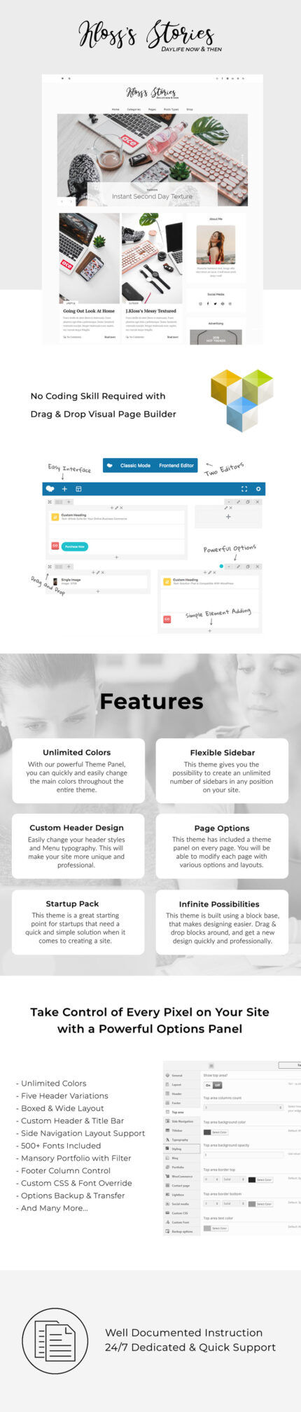 Kloss - Tema Blog WordPress Elegan - Fitur Gambar 1