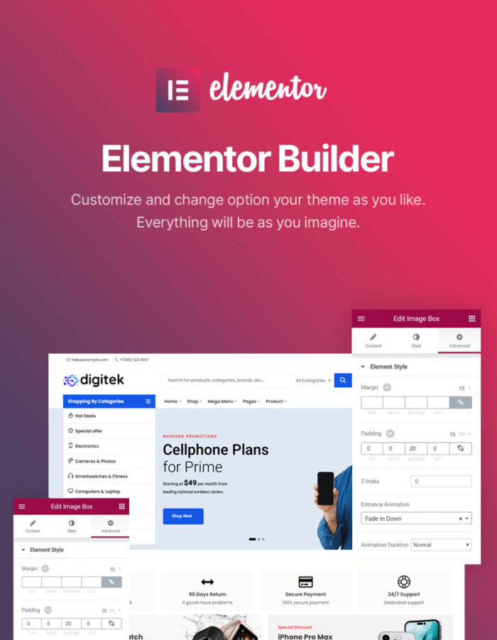 Digitek - Tema WooCommerce Elektronik Elementor - Fitur Gambar 5