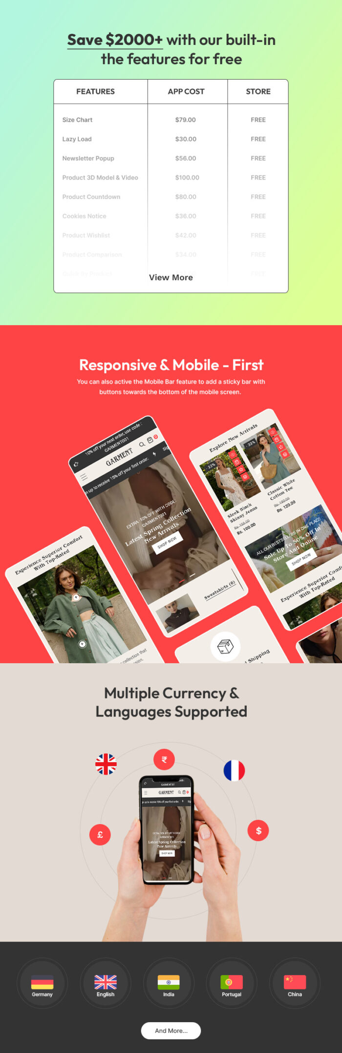 Pakaian - Tema Responsif Shopify 2.0 Serbaguna Fashion & Pakaian Premium - Fitur Gambar 2