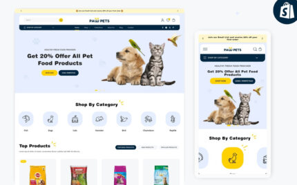 PawPets - Tema Hewan Peliharaan Shopify 2.0 Terbaik - Fitur Gambar 1