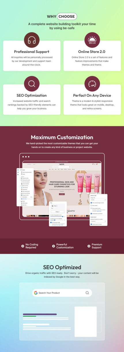 Skinpil - Toko Kosmetik, Kecantikan & Perawatan Kulit Tema Responsif Shopify 2.0 Serbaguna - Fitur Gambar 1