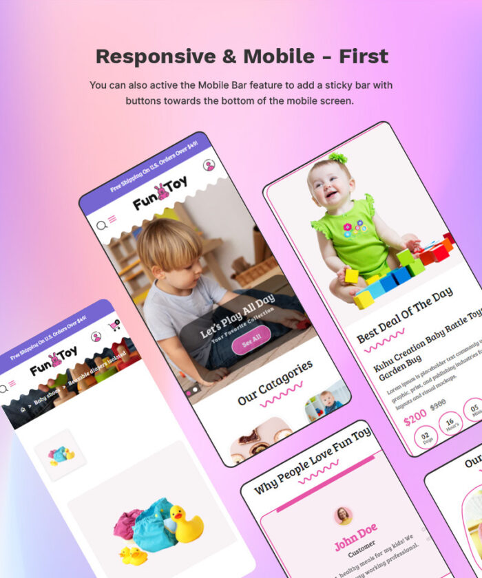 Fun-N-Toy - Mainan Anak, Pakaian, Permainan & Sepatu - Shopify 2.0 Multiguna Responsif Tingkat Tinggi - Fitur Gambar 6