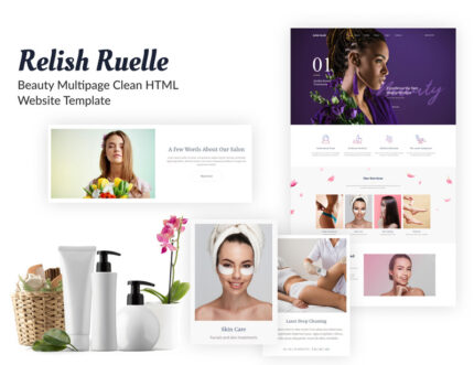 Relish Ruelle - Template Situs Web Responsif Salon Kecantikan - Fitur Gambar 1