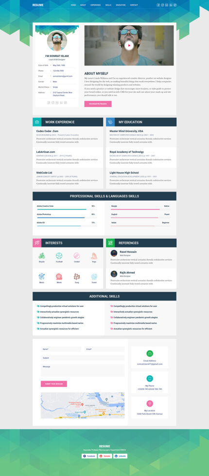 Artisan - Template HTML5 Halaman Pendaratan Resume Pribadi - Fitur Gambar 1