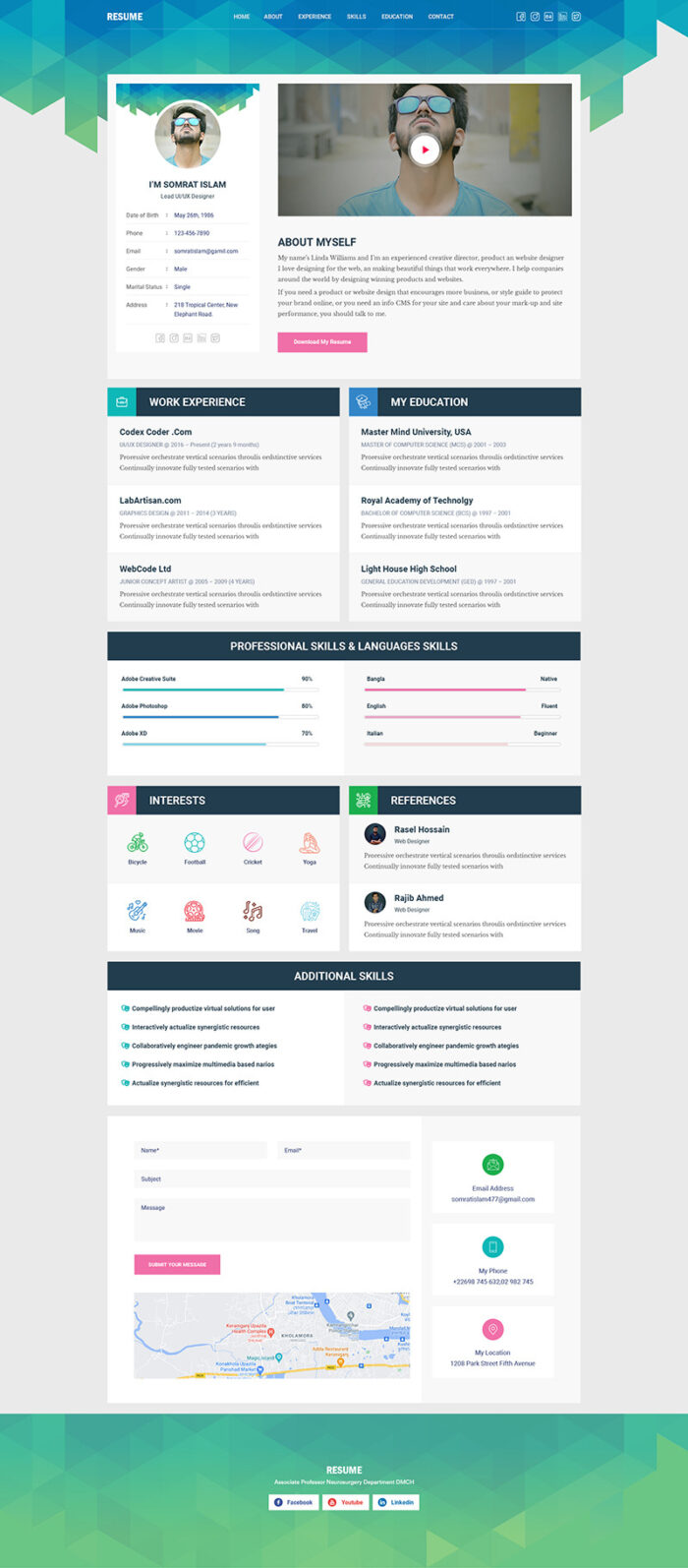 Artisan - Template HTML5 Halaman Pendaratan Resume Pribadi - Fitur Gambar 1