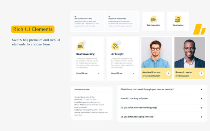 SwiftX - Template Situs Web HTML Modern Layanan Kurir dan Pengiriman - Fitur Gambar 3
