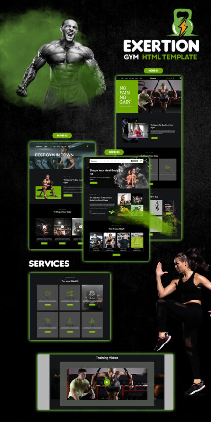 Exertion– Template HTML Gym - Fitur Gambar 1