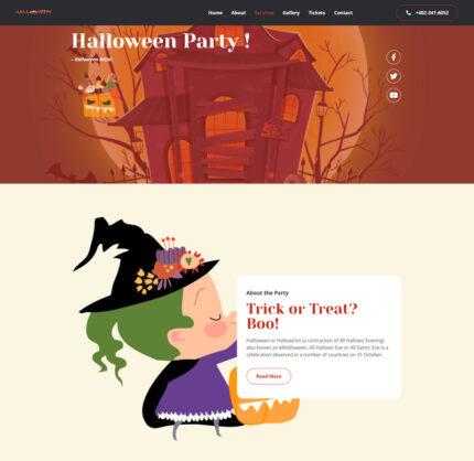 Kit Template Elementor Pesta Halloween - Fitur Gambar 1