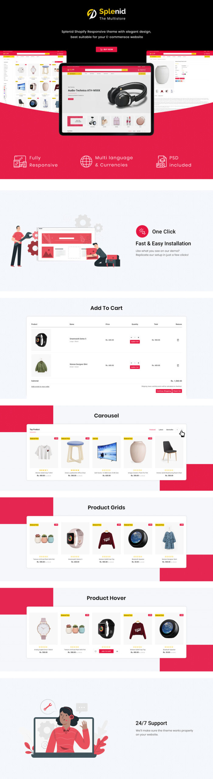 Splendid - Template Shopify Responsif Serbaguna - Fitur Gambar 1