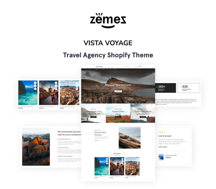 Vista Voyage - Toko Online Responsif Agen Perjalanan 2.0 Tema Shopify - Fitur Gambar 1