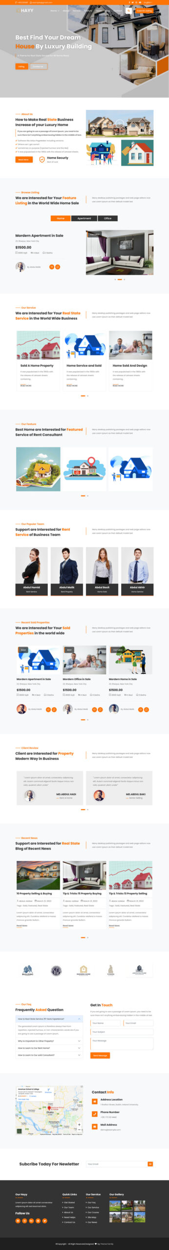 Hayy - Template Halaman Arahan HTML5 Real Estate - Fitur Gambar 1