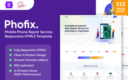 Phofix - Template HTML5 Responsif Layanan Perbaikan Ponsel - Fitur Gambar 1