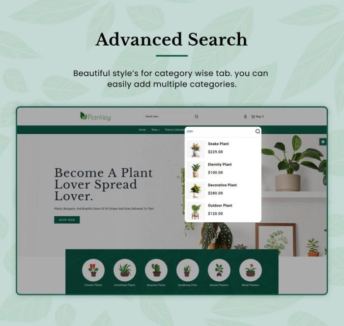 Planticy Nursery–Interior & Rumah–Furnitur Shopify 2.0 Tema Responsif Premium - Fitur Gambar 6