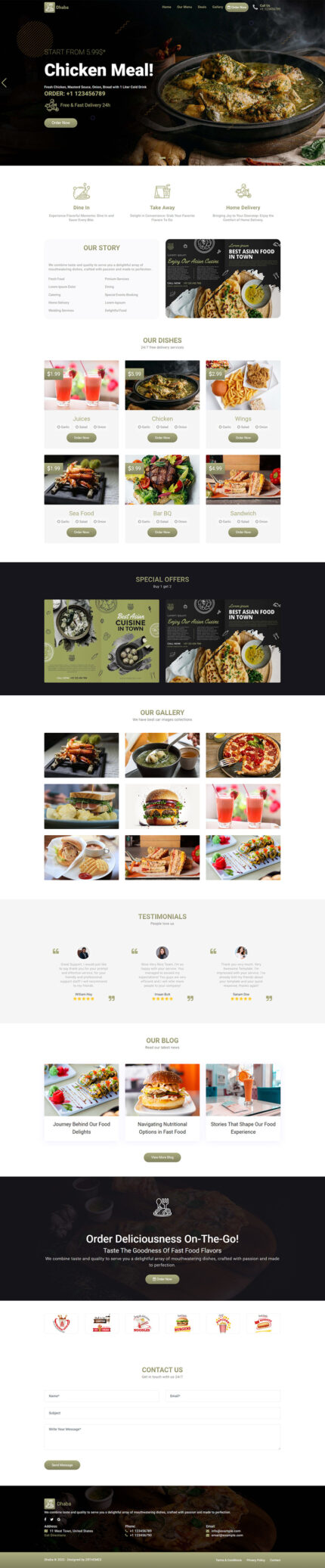 Dhaba - Template HTML5 Pengiriman Makanan, Hotel & Restoran - Fitur Gambar 1