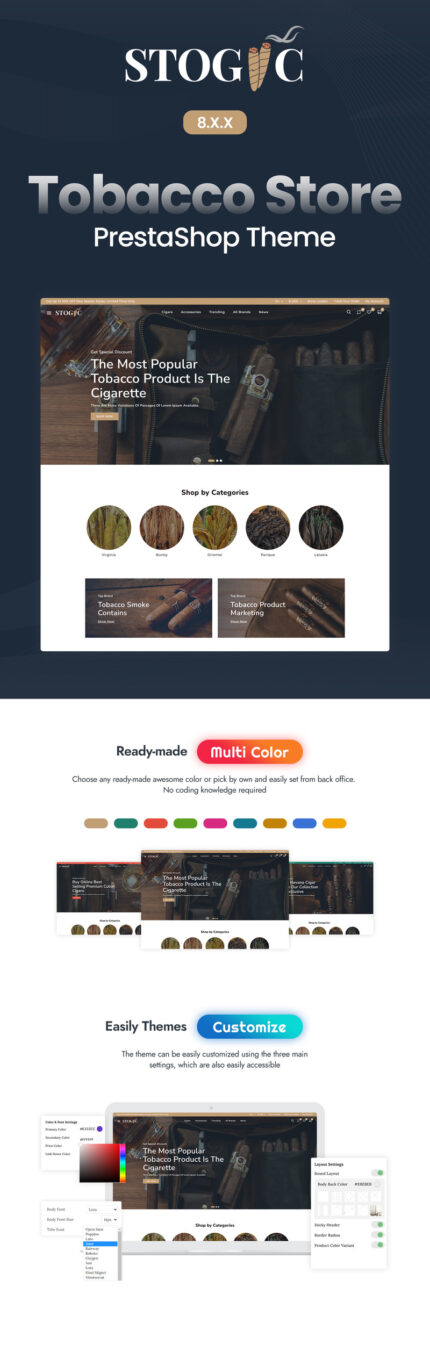 Stogic - Tema PrestaShop Toko Cerutu dan Tembakau - Fitur Gambar 1