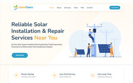 SolarFixers - Template Situs Web Layanan Pemasangan & Perbaikan Panel Surya - Fitur Gambar 1